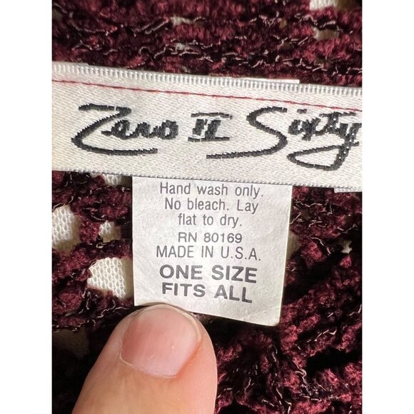 Zero II Sixty Sweater OS Open Knit Boxy Y2K Boho Cute Goth Oversized - Picture 7 of 7